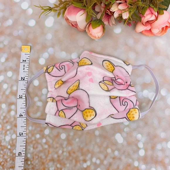 Child/girls fabric face mask filter pocket pink - Picture 7 of 8